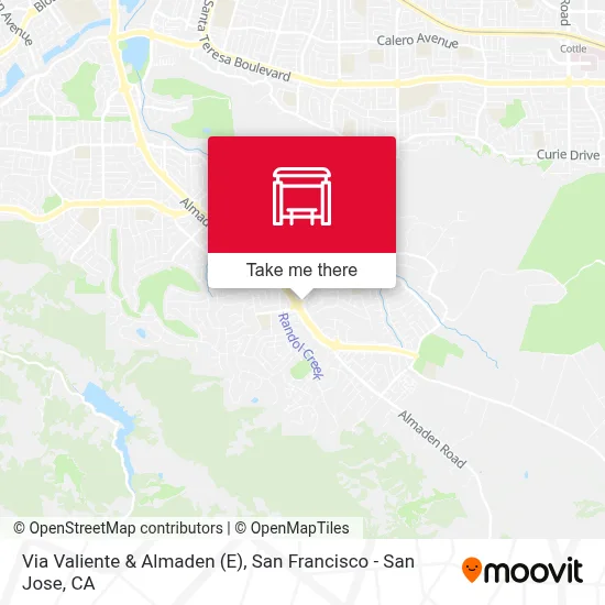 Via Valiente & Almaden (E) map