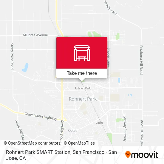 Rohnert Park SMART Station map