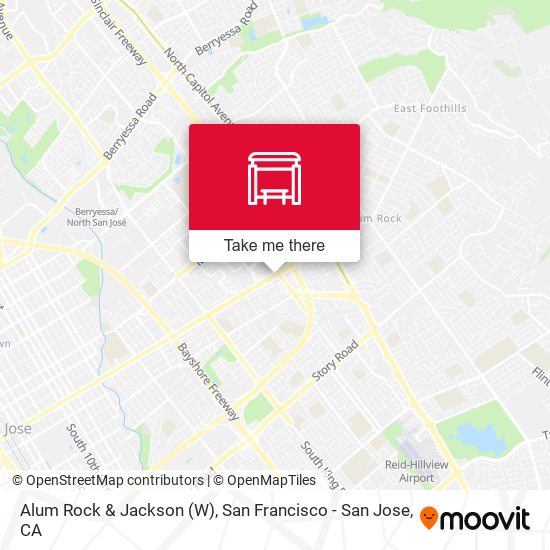 Alum Rock & Jackson (W) map