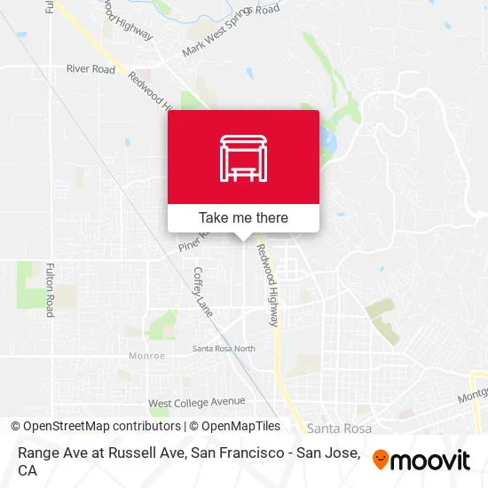 Range Ave at Russell Ave map