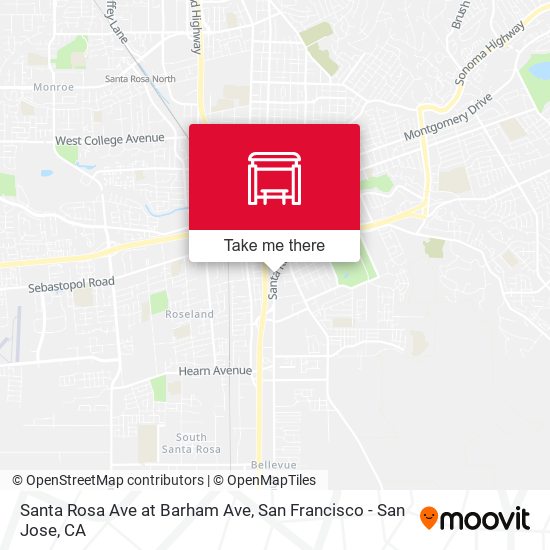 Santa Rosa Ave at Barham Ave map