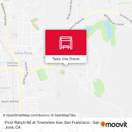 Post Ranch Rd at Townview Ave map
