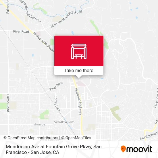 Mendocino Ave at Fountain Grove Pkwy map