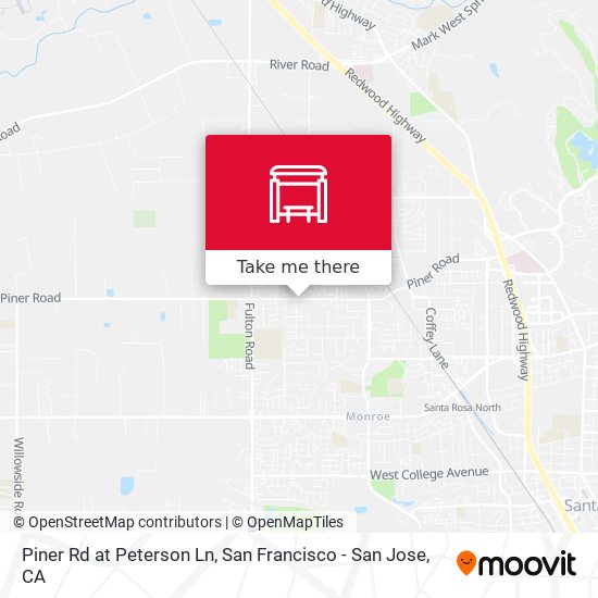 Piner Rd at Peterson Ln map