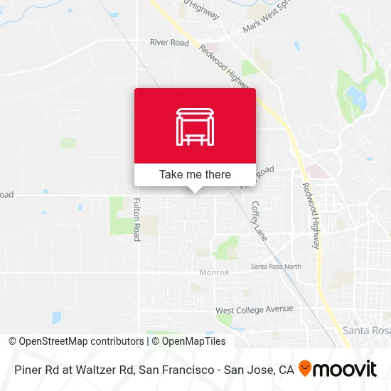 Piner Rd at Waltzer Rd map
