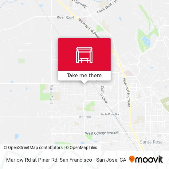 Marlow Rd at Piner Rd map