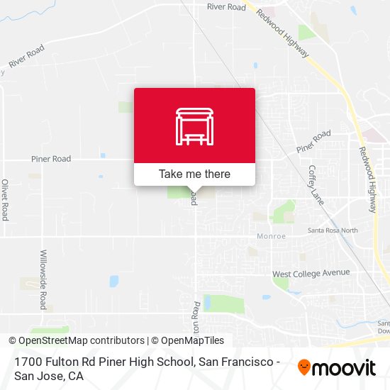 Mapa de 1700 Fulton Rd Piner High School