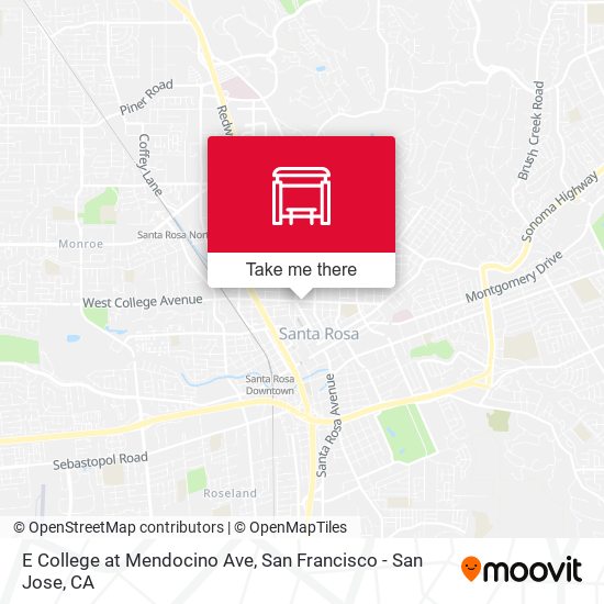 Mapa de E College at Mendocino Ave