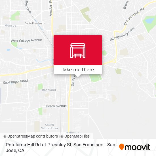 Petaluma Hill Rd at Pressley St map