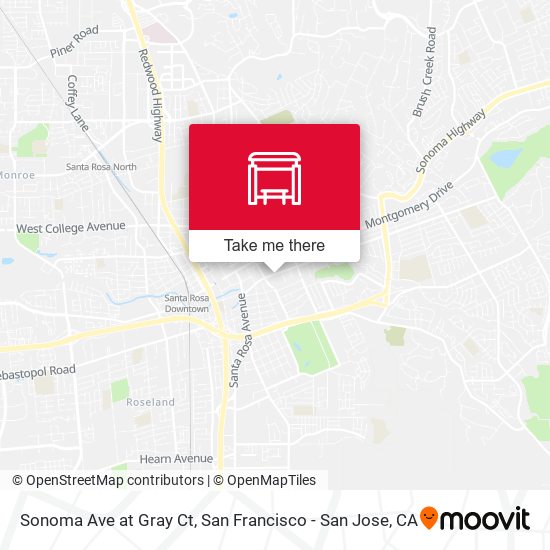 Sonoma Ave at Gray Ct map