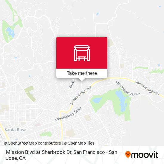 Mission Blvd at Sherbrook Dr map