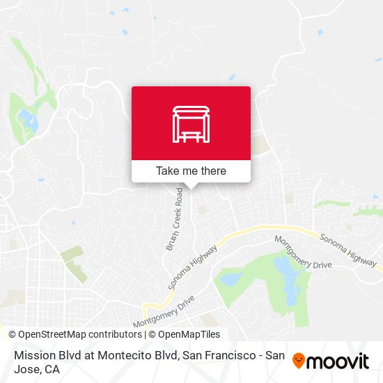 Mission Blvd at Montecito Blvd map