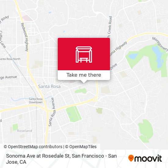 Sonoma Ave at Rosedale St map