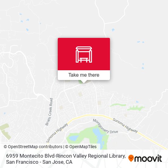 Mapa de 6959 Montecito Blvd-Rincon Valley Regional Library