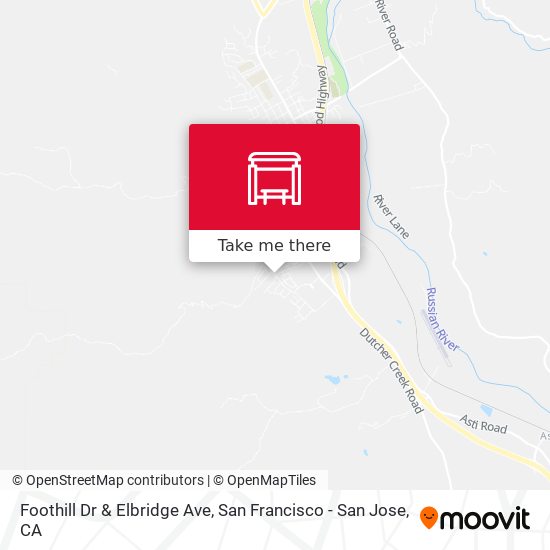 Foothill Dr & Elbridge Ave map