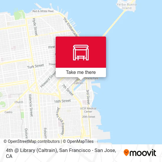 Mapa de 4th @ Library (Caltrain)