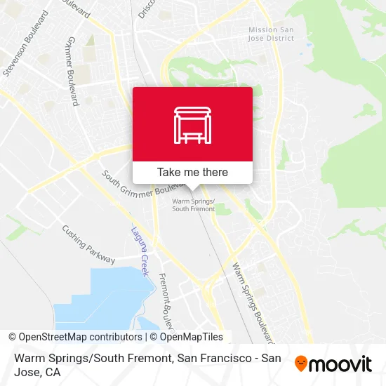 Mapa de Warm Springs/South Fremont