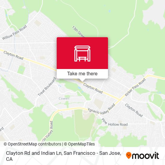 Clayton Rd and Indian Ln map
