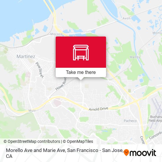 Morello Ave and Marie Ave map