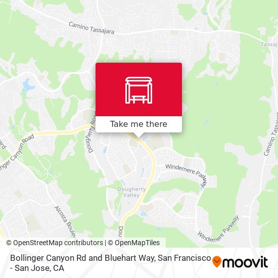 Bollinger Canyon Rd and Bluehart Way map