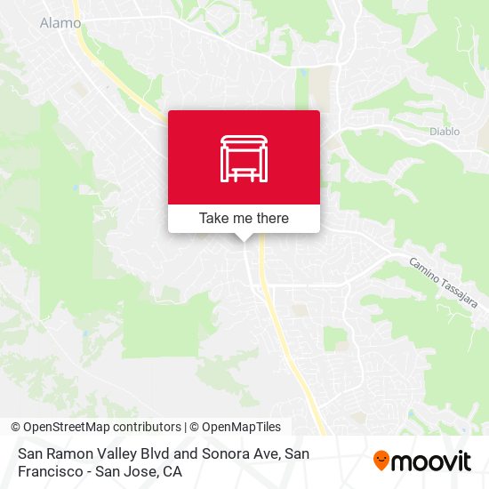 San Ramon Valley Blvd and Sonora Ave map