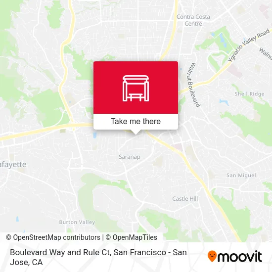 Boulevard Way and Rule Ct map