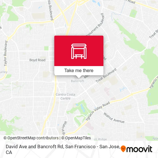 David Ave and Bancroft Rd map