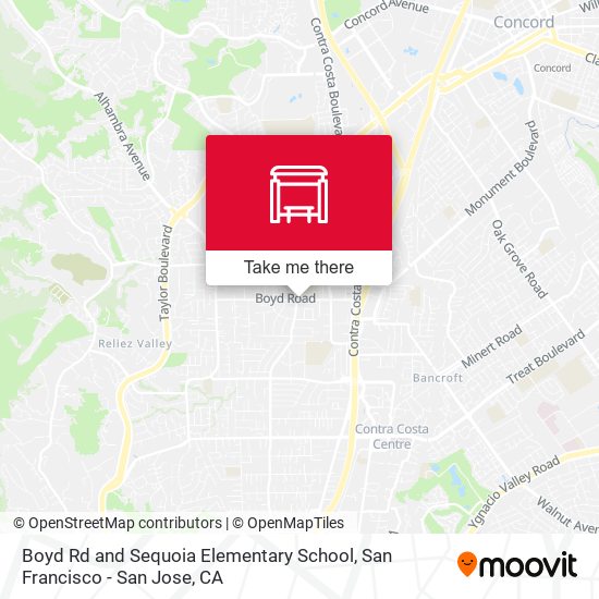 Boyd Rd and Sequoia Elementary School map