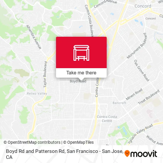 Boyd Rd and Patterson Rd map