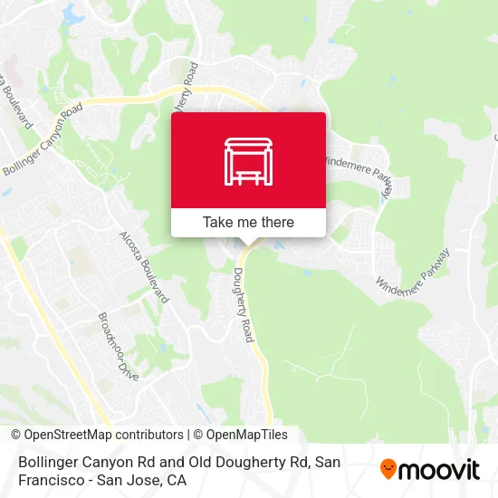 Bollinger Canyon Rd and Old Dougherty Rd map