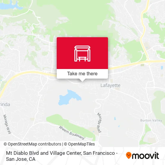 Mt Diablo Blvd and Village Center map