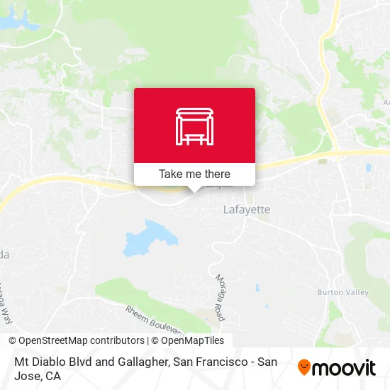Mt Diablo Blvd and Gallagher map