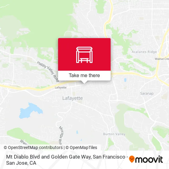 Mt Diablo Blvd and Golden Gate Way map