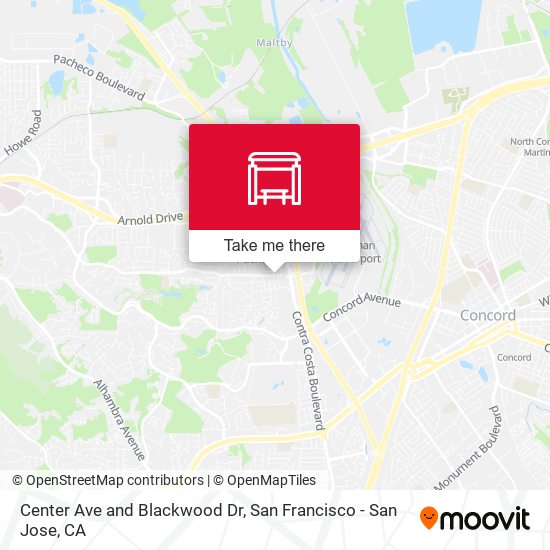 Center Ave and Blackwood Dr map