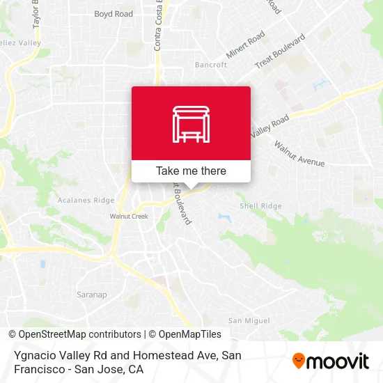 Mapa de Ygnacio Valley Rd and Homestead Ave