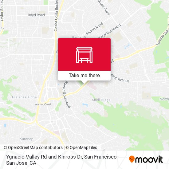 Ygnacio Valley Rd and Kinross Dr map