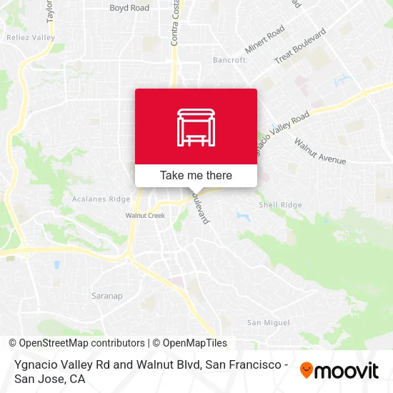 Mapa de Ygnacio Valley Rd and Walnut Blvd
