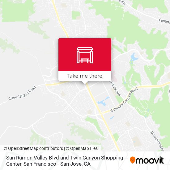 Mapa de San Ramon Valley Blvd and Twin Canyon Shopping Center