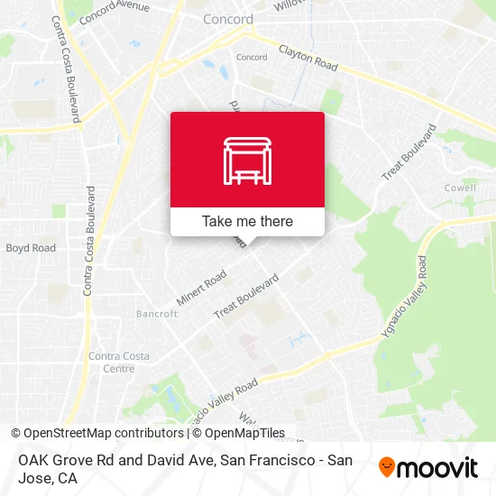 OAK Grove Rd and David Ave map