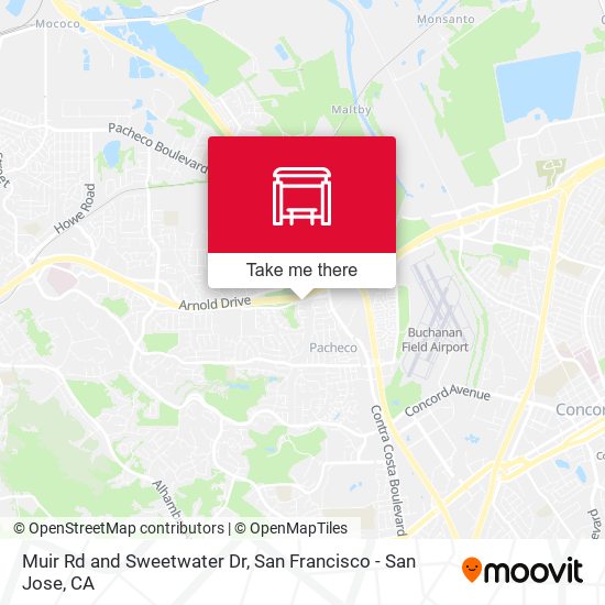 Muir Rd and Sweetwater Dr map