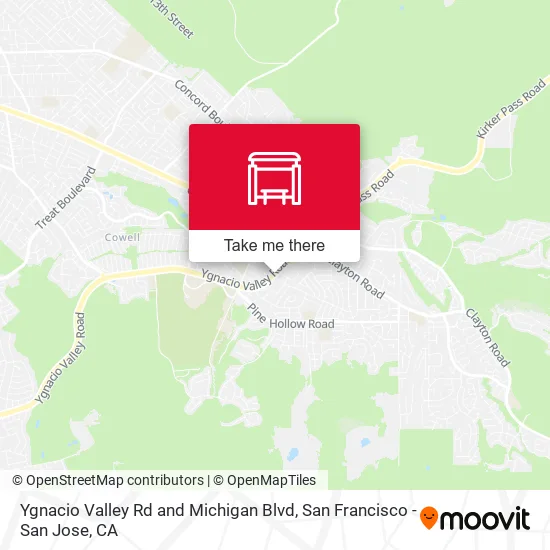 Mapa de Ygnacio Valley Rd and Michigan Blvd