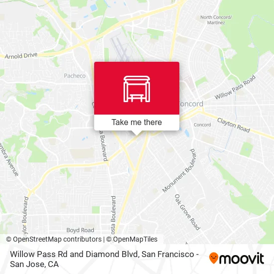 Mapa de Willow Pass Rd and Diamond Blvd