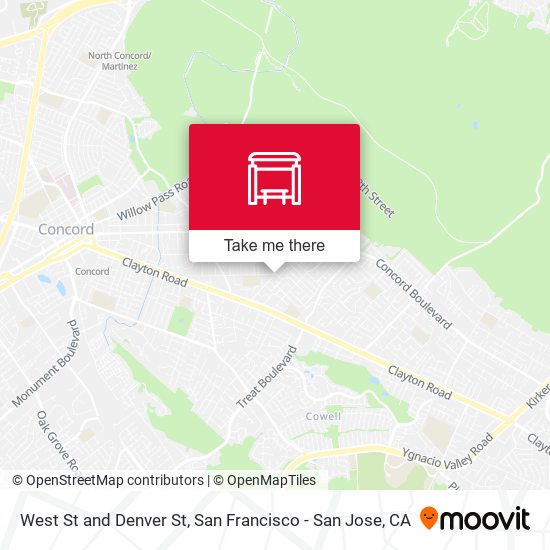West St and Denver St map