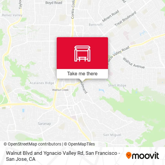 Mapa de Walnut Blvd and Ygnacio Valley Rd