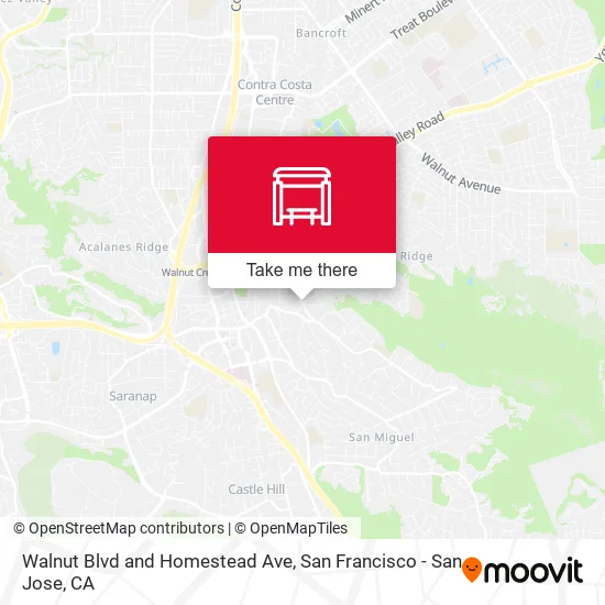 Walnut Blvd and Homestead Ave map