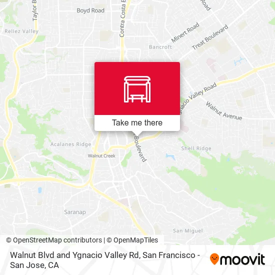 Mapa de Walnut Blvd and Ygnacio Valley Rd