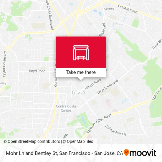 Mohr Ln and Bentley St map