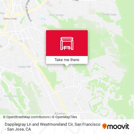 Dapplegray Ln and Westmoreland Cir map