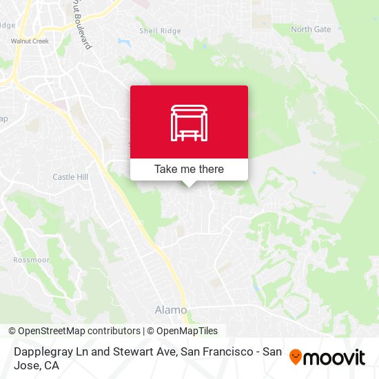 Dapplegray Ln and Stewart Ave map
