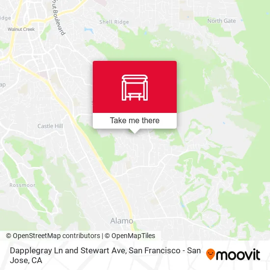 Dapplegray Ln and Stewart Ave map